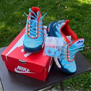 Nike Vibrant Blue and Orange Sneakers